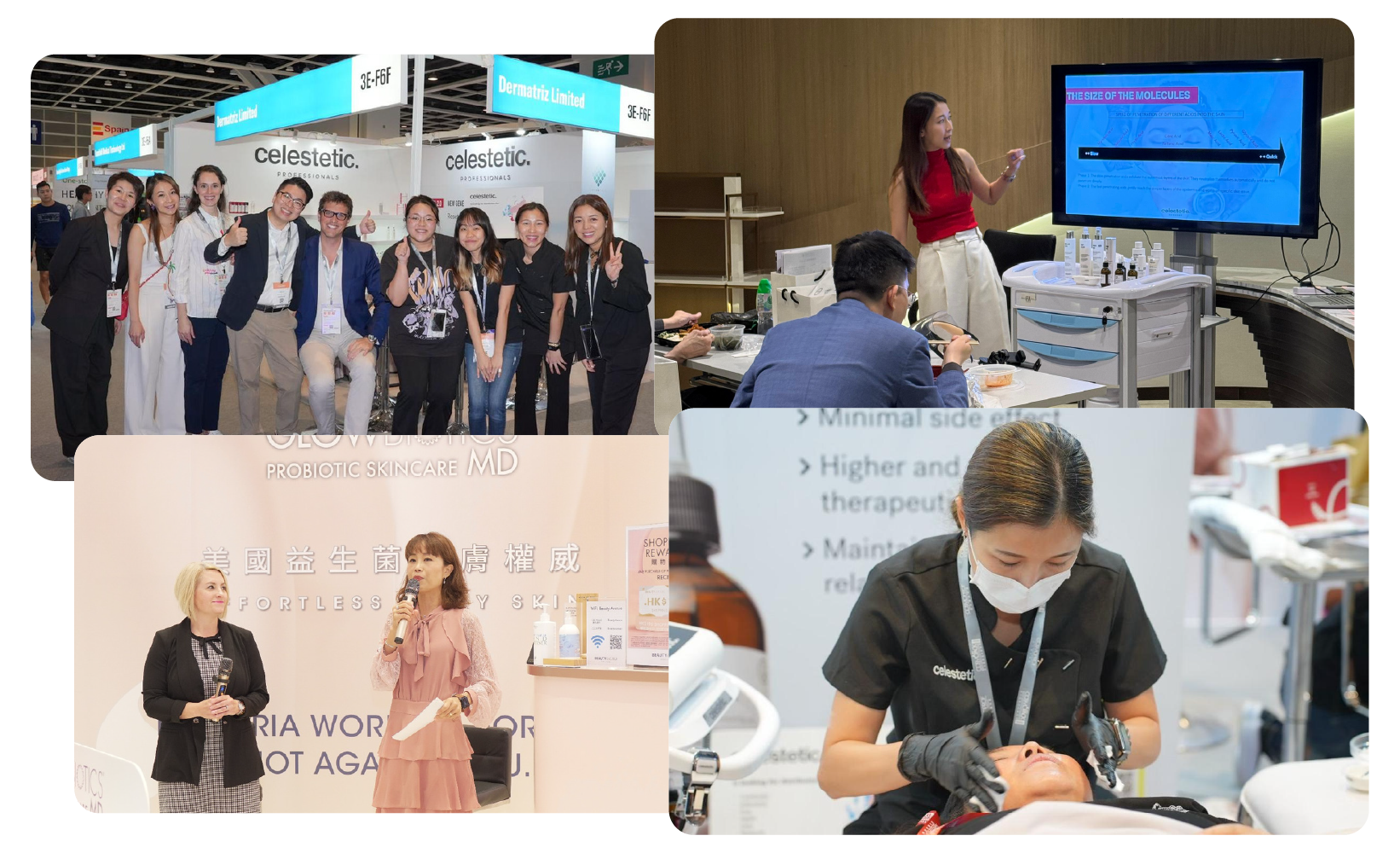 Dermatriz professional skincare exhibitions, industry training and treatment demonstrations in Hong Kong