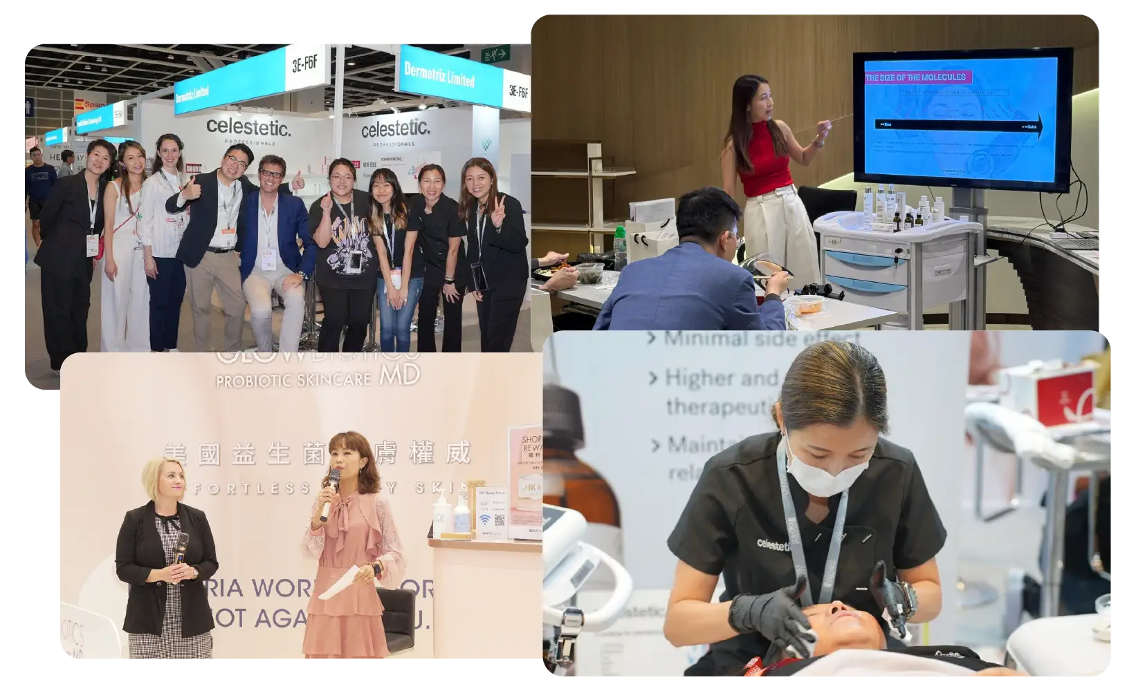 Dermatriz professional skincare exhibitions, industry training and treatment demonstrations in Hong Kong