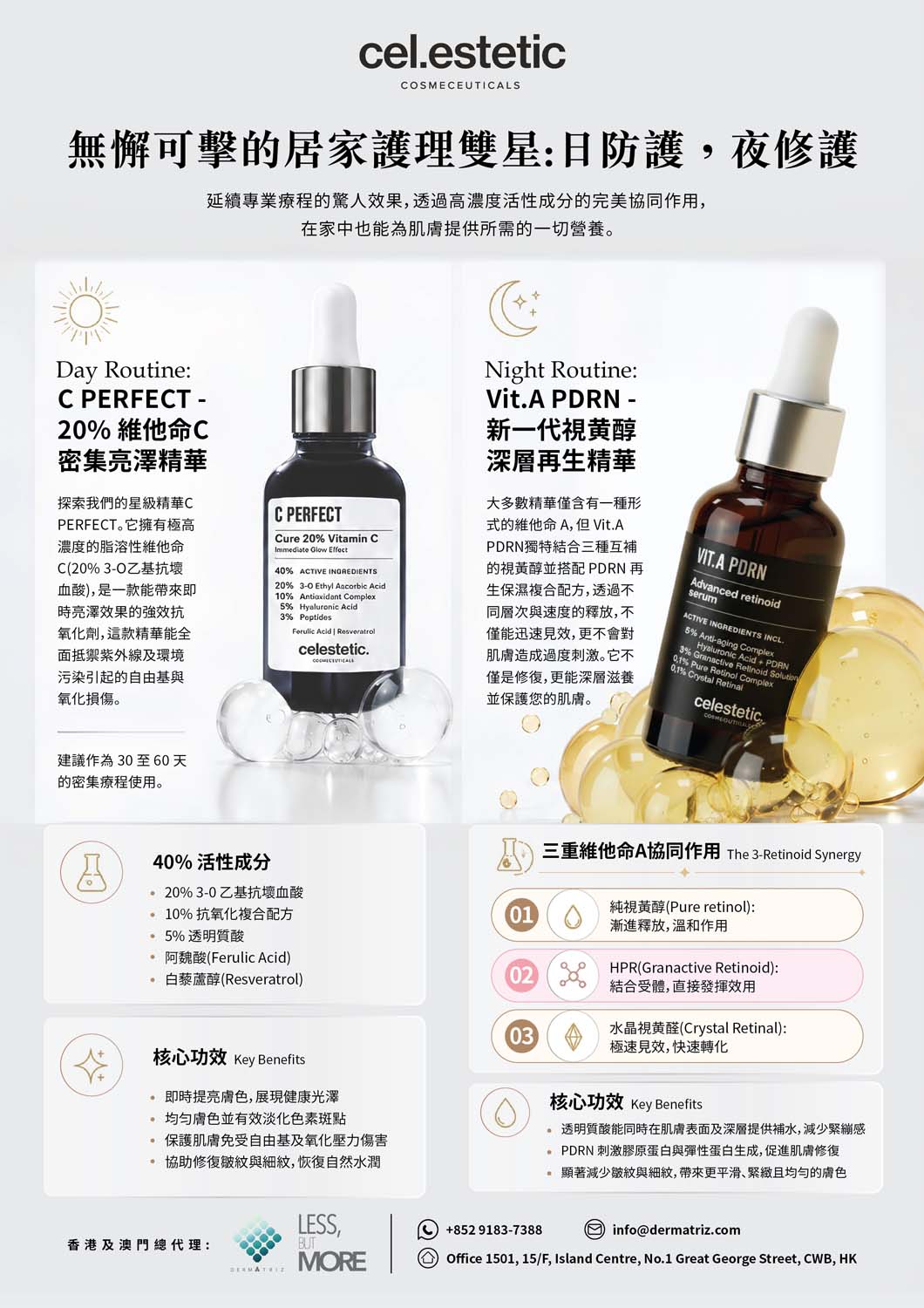 cel.estetic cel estetic 2026-10 C Perfect and Vitamin A Serums brochure cover